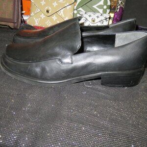 FRANCO SARTO Flex Black Italian Leather Loafers Driving Shoes size 10